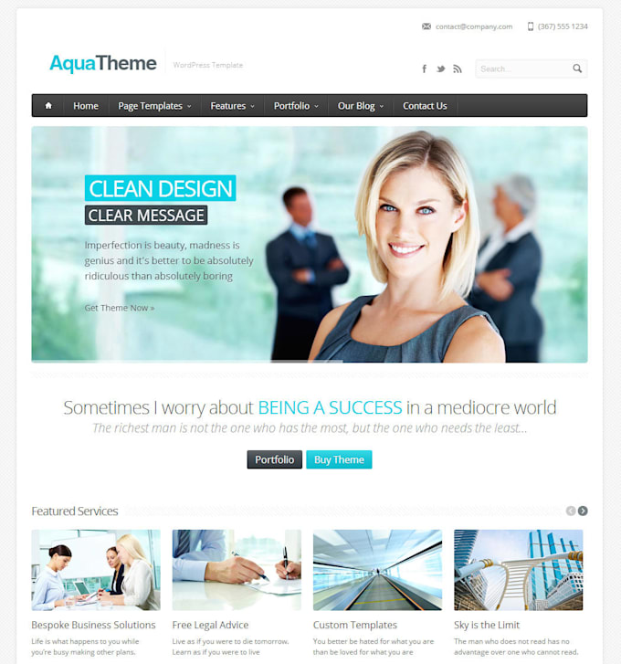 create a professional, responsive wordpress website