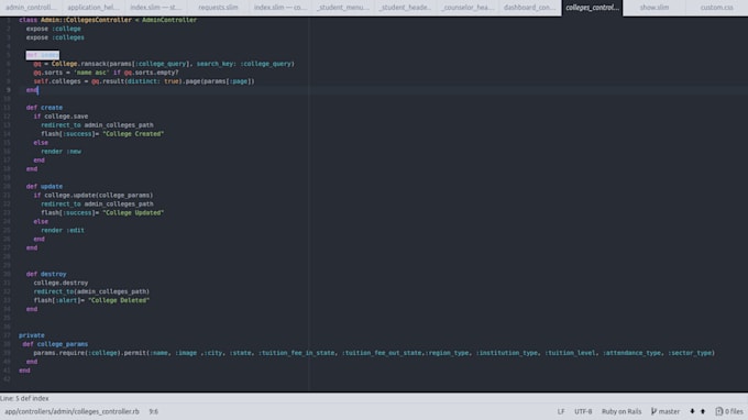 fix bugs and add new features in ruby on rails