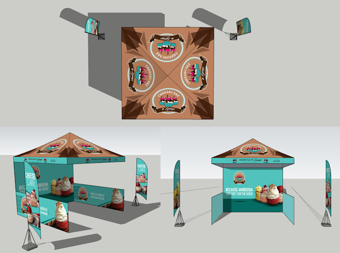 design banner, standee, tablecover and backdrop booth banner