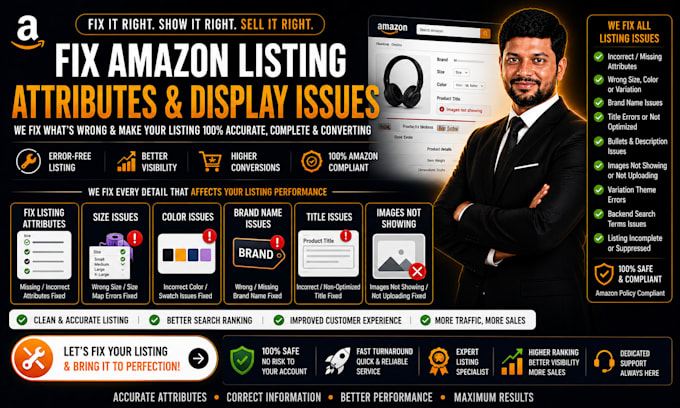 create amazon fba product listing and variation or fix listing error
