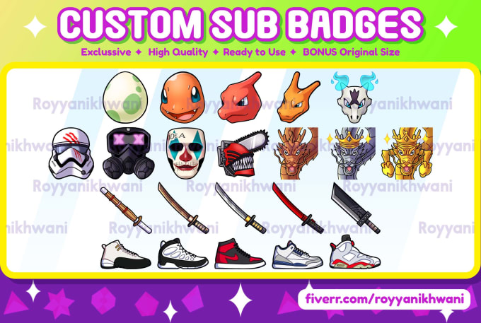 draw 24 hours custom sub badges, emotes, channel points for kick twitch