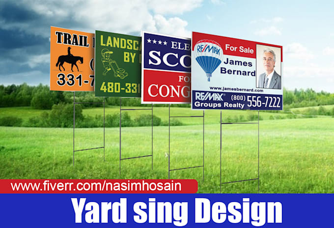 create professional real estate yard sign