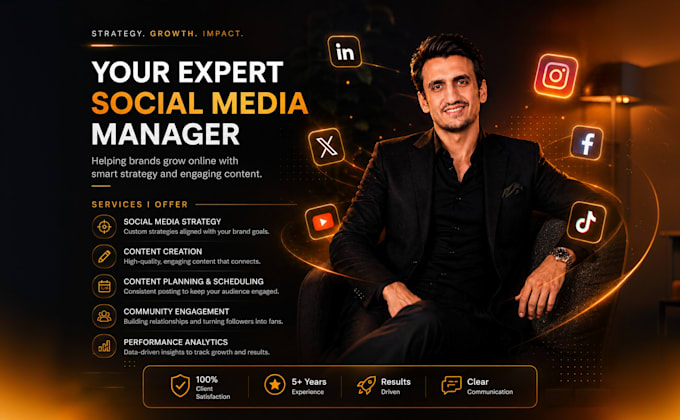 be your social media manager, social media content creator