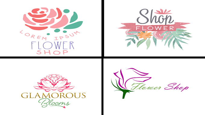 do beautiful gift shop and flower business logo design