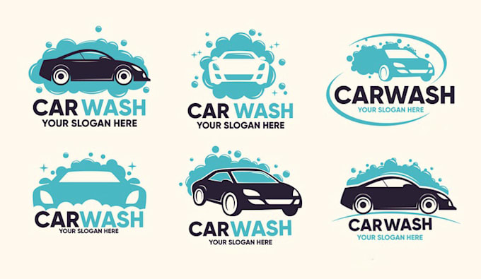create a unique auto detailing automotive and car wash logo