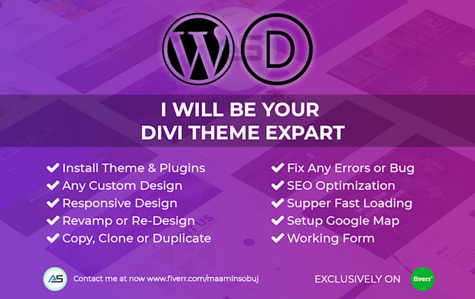 design wordpress website using elegant divi theme builder