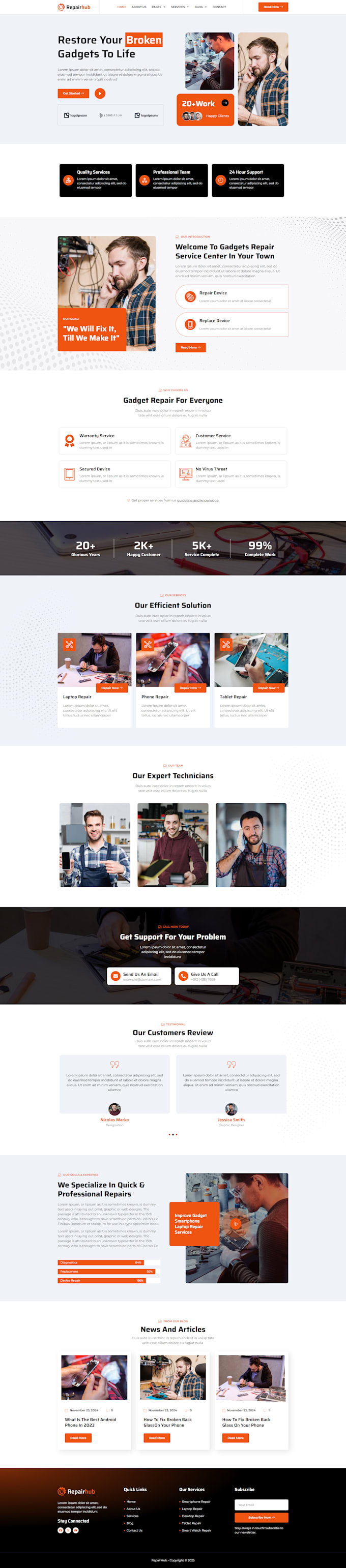 high converting wordpress website or landing page using elementor pro or divi