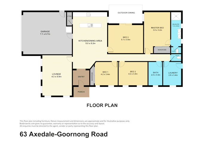 make color floor plan according to room specification