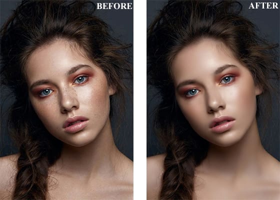 professional photo retouching in adobe photoshop