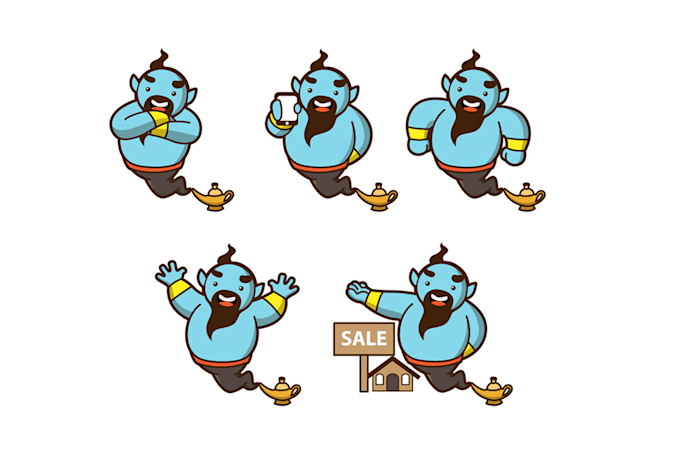 create cute character, cartoon vector