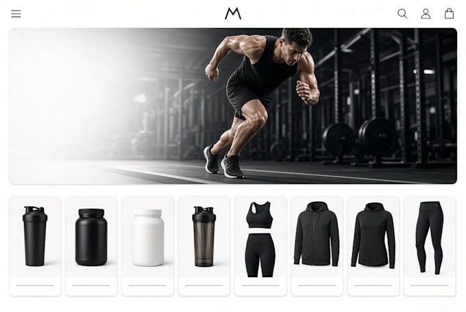 build a shopify store for fitness brands with SEO