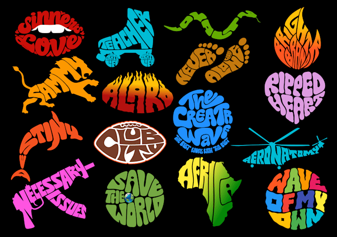 draw unique typography hand lettering logo in streetwear and circle design