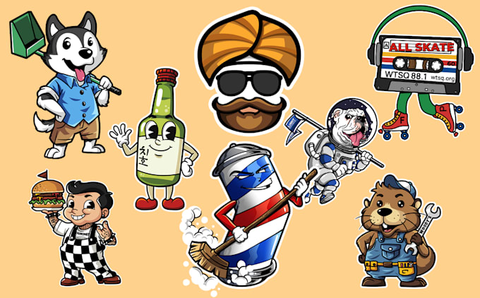 design awesome cartoon character