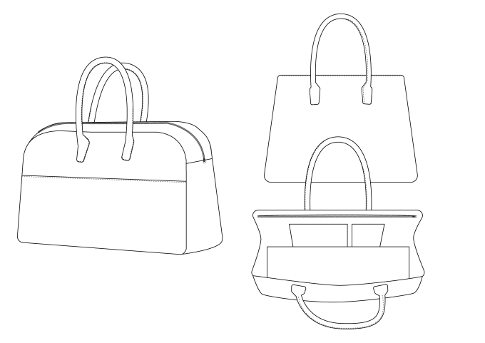 Create technical drawing of bag by Johannaregardh | Fiverr