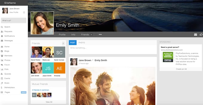 develop social networking community site