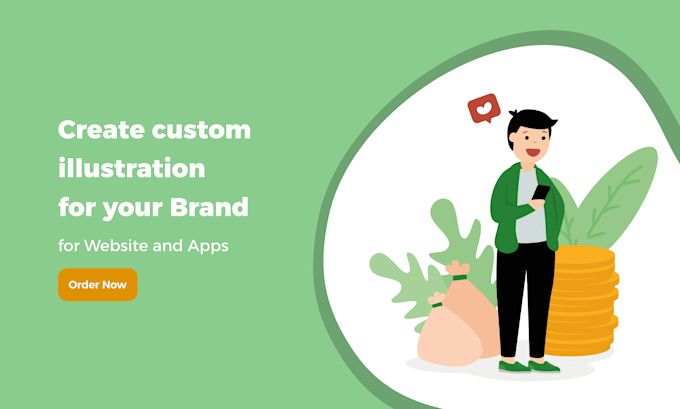 design cute flat vector illustration for your website or app