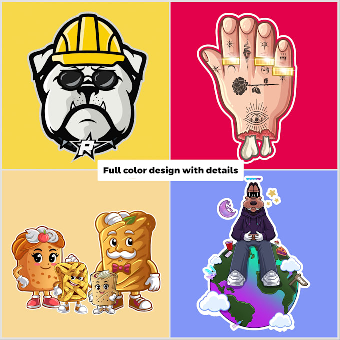 create a sticker in cartoon graphic style