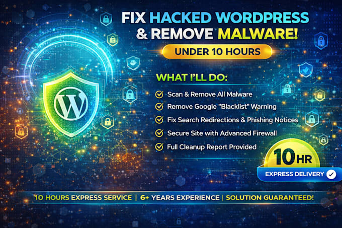 fix wordpress hacked website, remove malware virus with wordpress security