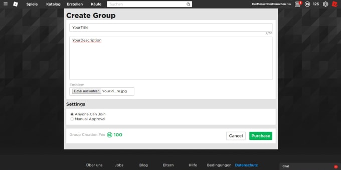 Buy A Roblox Group For You By Jokerfacehd - how to create a group in roblox without
