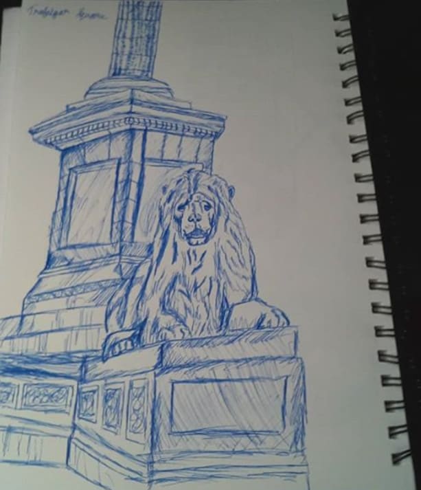 do a drawing in pen of anything