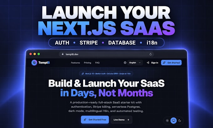 build your nextjs saas mvp with stripe auth and database