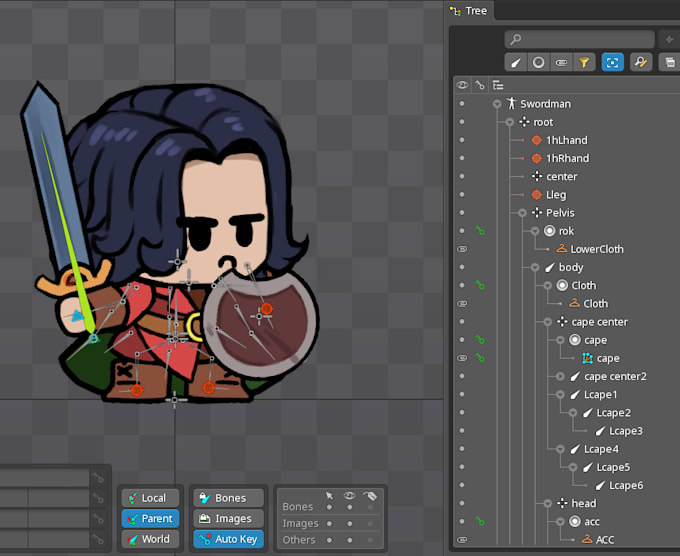animate your 2d game character in spine pro