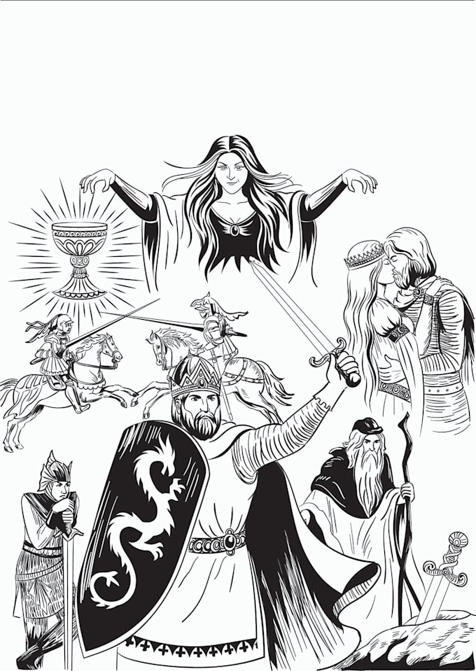 hand drawn sketches for books and editorials