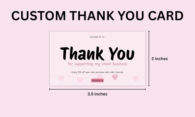 design a thank you card packaging insert for your business