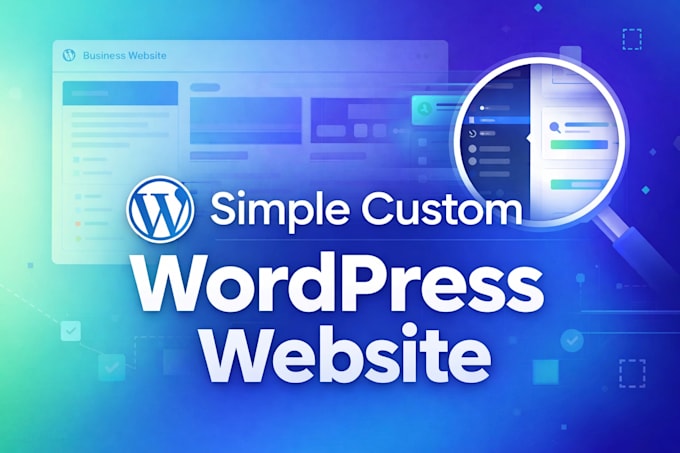 develop or redesign a wordpress business website