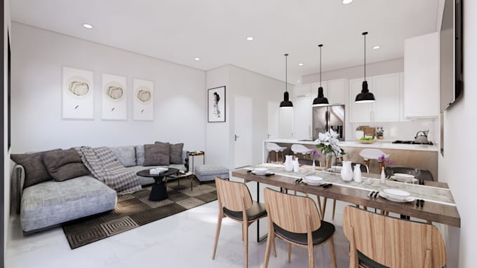 create 3d floor plan, exterior and interior, model sketchup