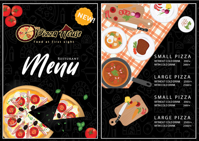do restaurant menu design or food menu design