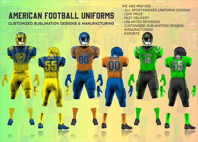 do football uniforms, all sportswear designs, manufacturer