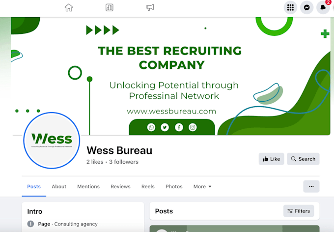 social media management and page optimization services