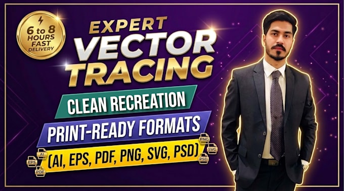 convert any file to vector ai, psd,png high quality in 10 minutes