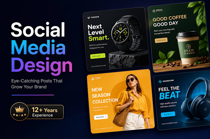 design social media posts and ads for your brand