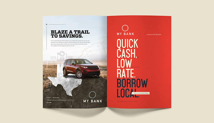 design a print ad for magazine, newspaper or programs