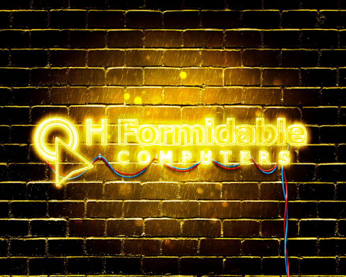 create a lovable neon light text or logo