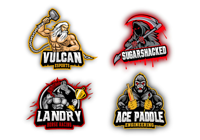 design unique mascot logo for sports, twitch, gaming,esports