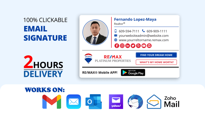 do business html email signature design with logo