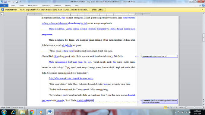 Proofread 1000 Words Of Any Malay Document You Need By Emmasafiyyah