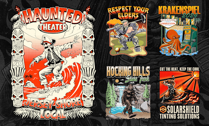 create streetwear graphic t shirt design for your clothing brand