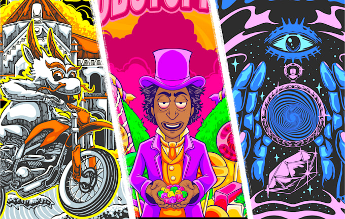 draw pop art illustration or graphic t shirt design based on your request