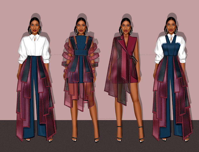 create realistic fashion illustrations and clothing sketches
