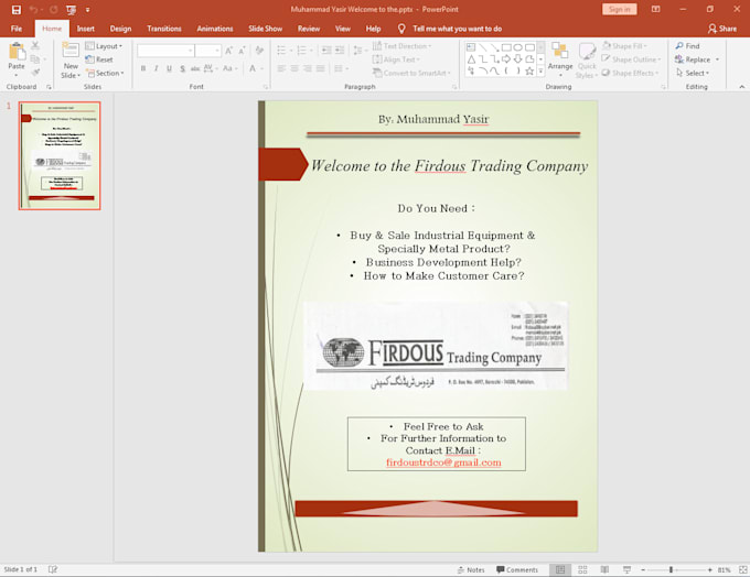 do any type of presentation saving your time is my job