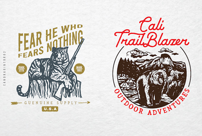 create vintage retro hand drawn logo