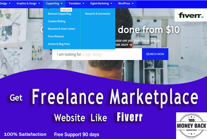 build freelance microjob marketplace website like fiverr