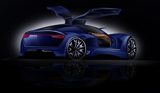 sketch,design and render concept cars