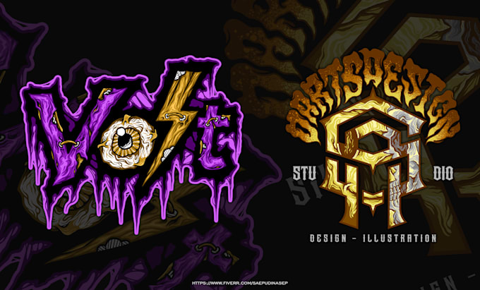 custom font and custom logo for your brand or name