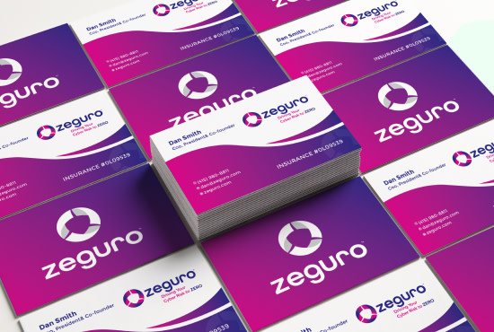 design a modern double sided business card for your brand
