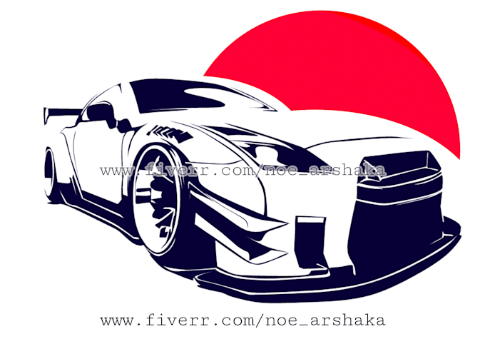 draw line art your vehicle car